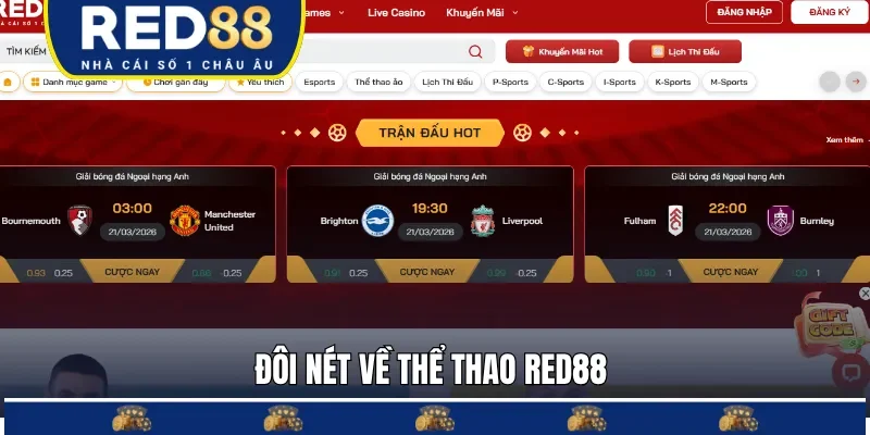 Thể thao RED88 chuyên mục cược hot năm 2026